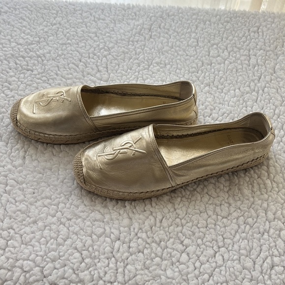 Authentic Saint Laurent gold espadrilles - Picture 2 of 5